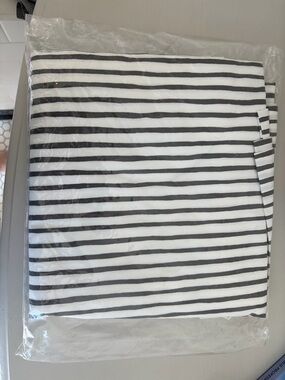 Schoolhouse Electric Painterly Stripe shower curtain